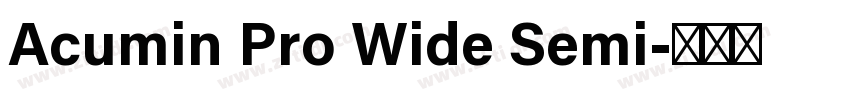 Acumin Pro Wide Semi字体转换